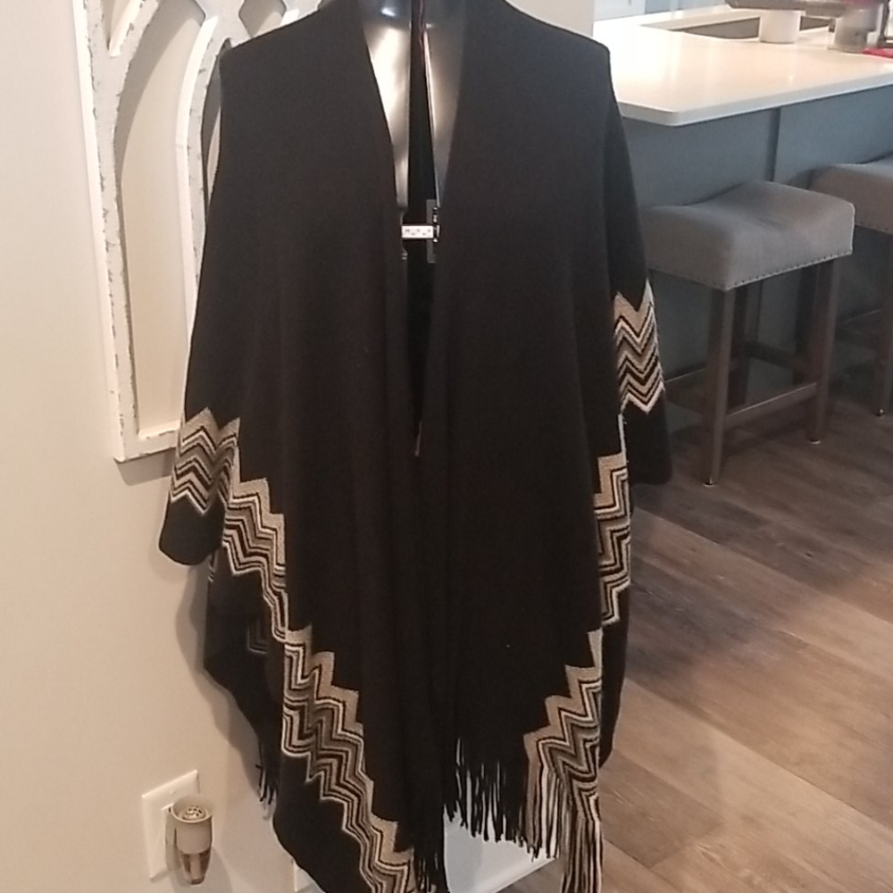 Chevron Patterned Kimono Sweater